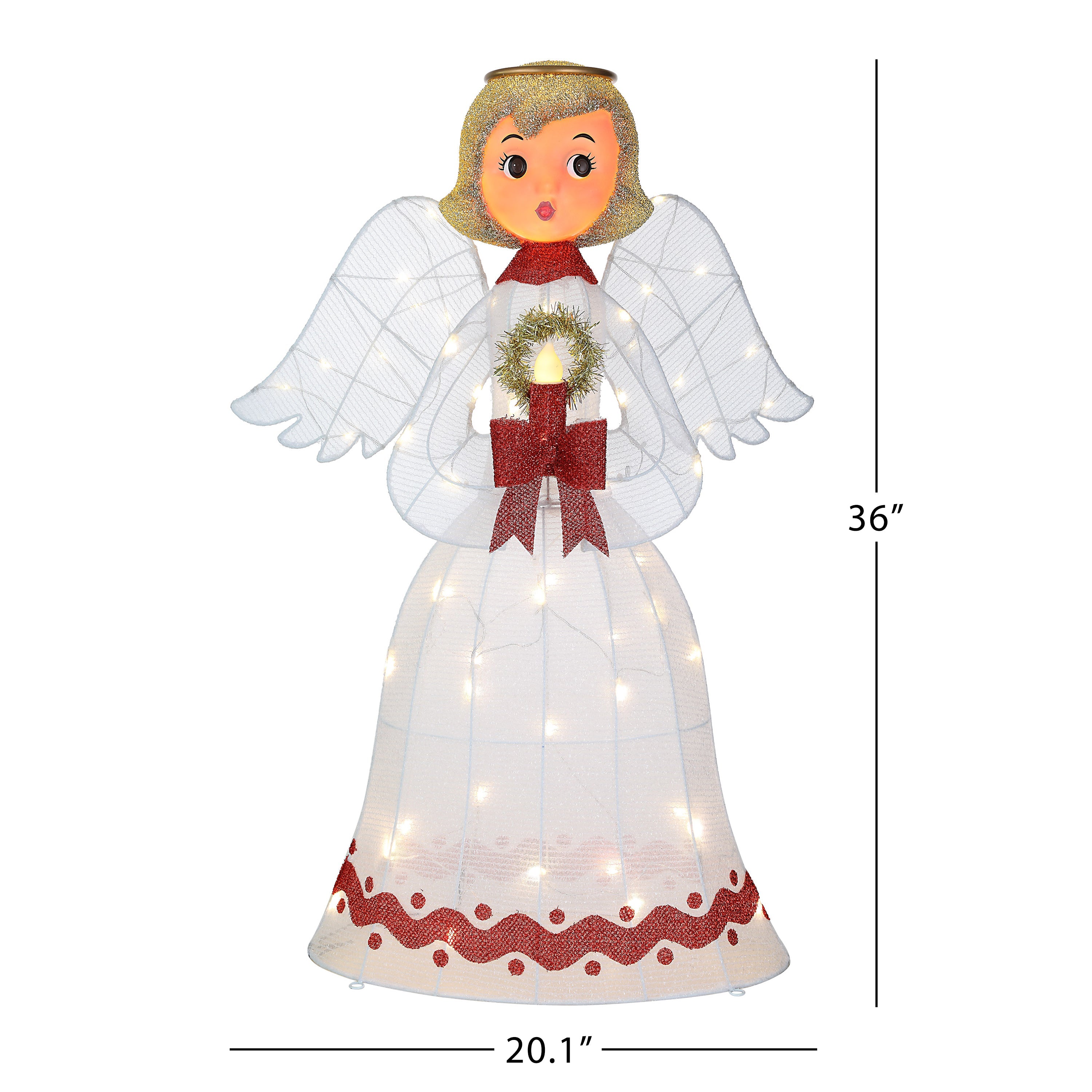 3 ft. Outdoor Tinsel Angel - Mr. Christmas