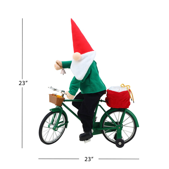 23" Animated Cycling Gnome
