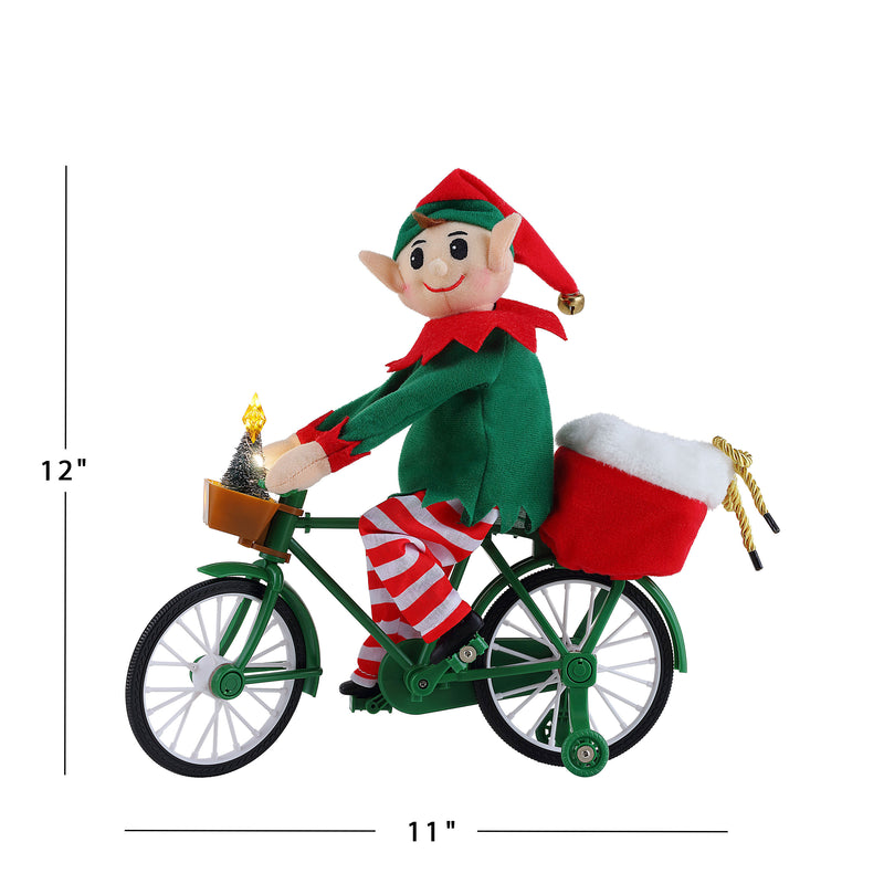 11" Animated Cycling Elf