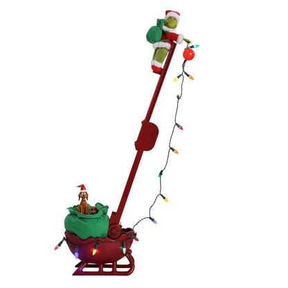 34 in. Grinch Animated Utility Sleigh - Mr. Christmas