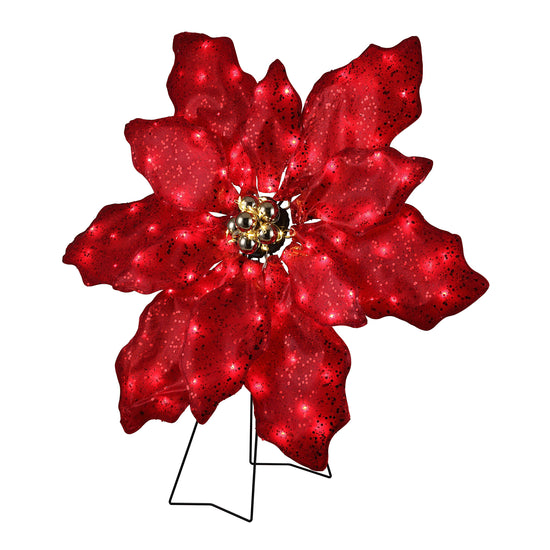 35 in. Outdoor Twinkling LED Poinsettia - Mr. Christmas