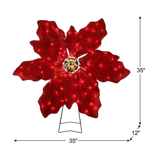 35 in. Outdoor Twinkling LED Poinsettia - Mr. Christmas