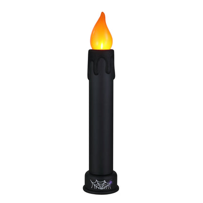 36 in. Halloween Blow Mold Candle - Black with Glitter Drip - Mr. Christmas