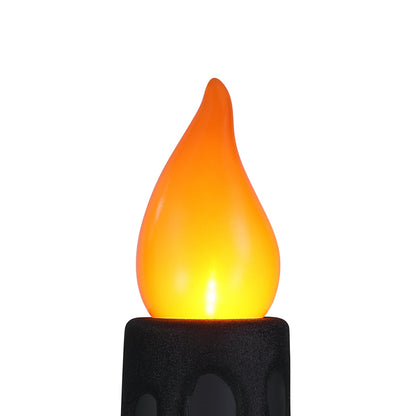 36 in. Halloween Blow Mold Candle - Black with Glitter Drip - Mr. Christmas