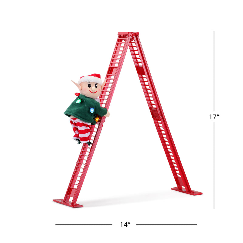 17" Animated Tabletop Climbing Elf