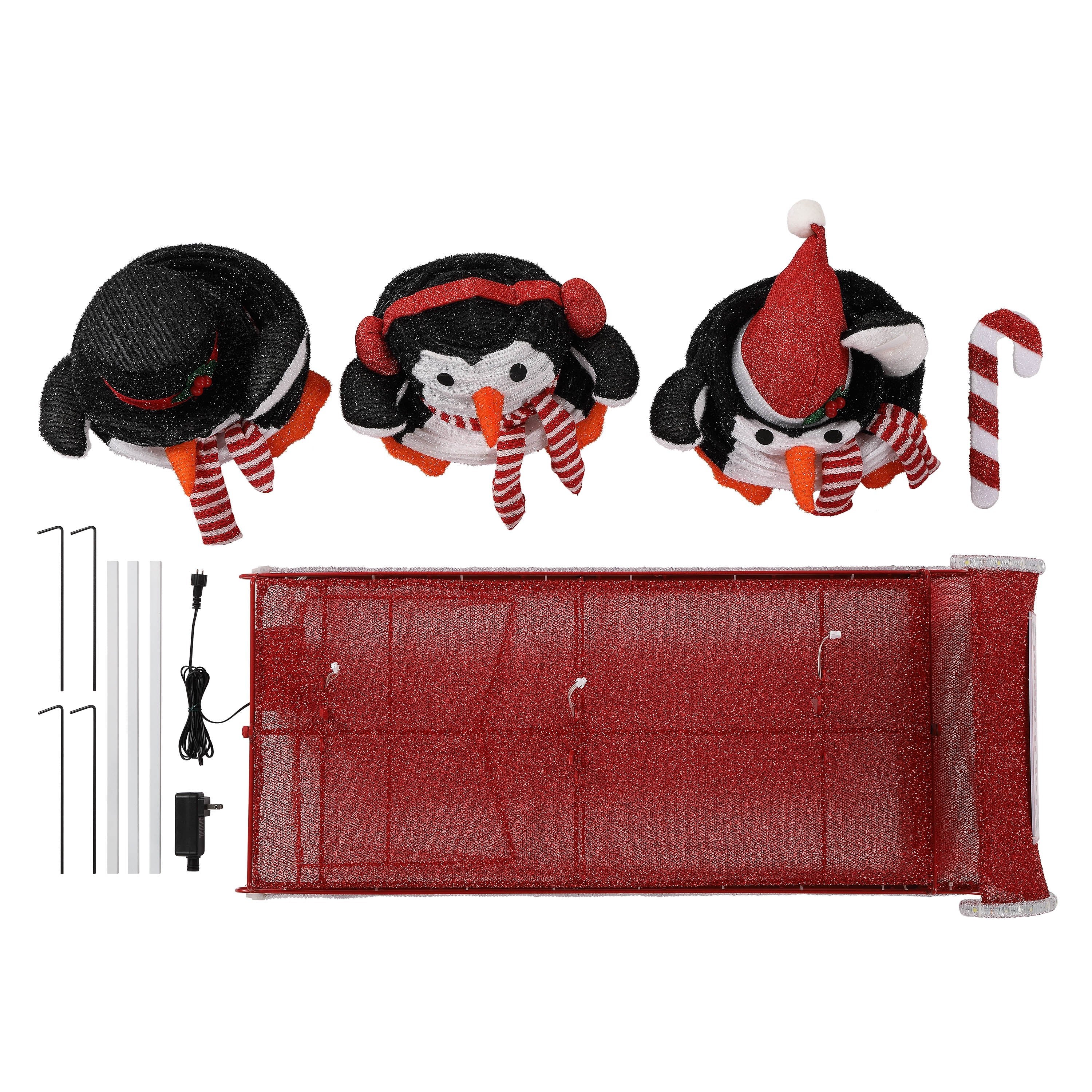 Mr. Christmas Animated Outdoor Sledding Buddies Penguins - Thumbnail 3