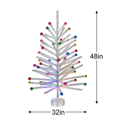 4 ft. Tinsel Tree with Ornaments and Built-in Color Wheel - Mr. Christmas
