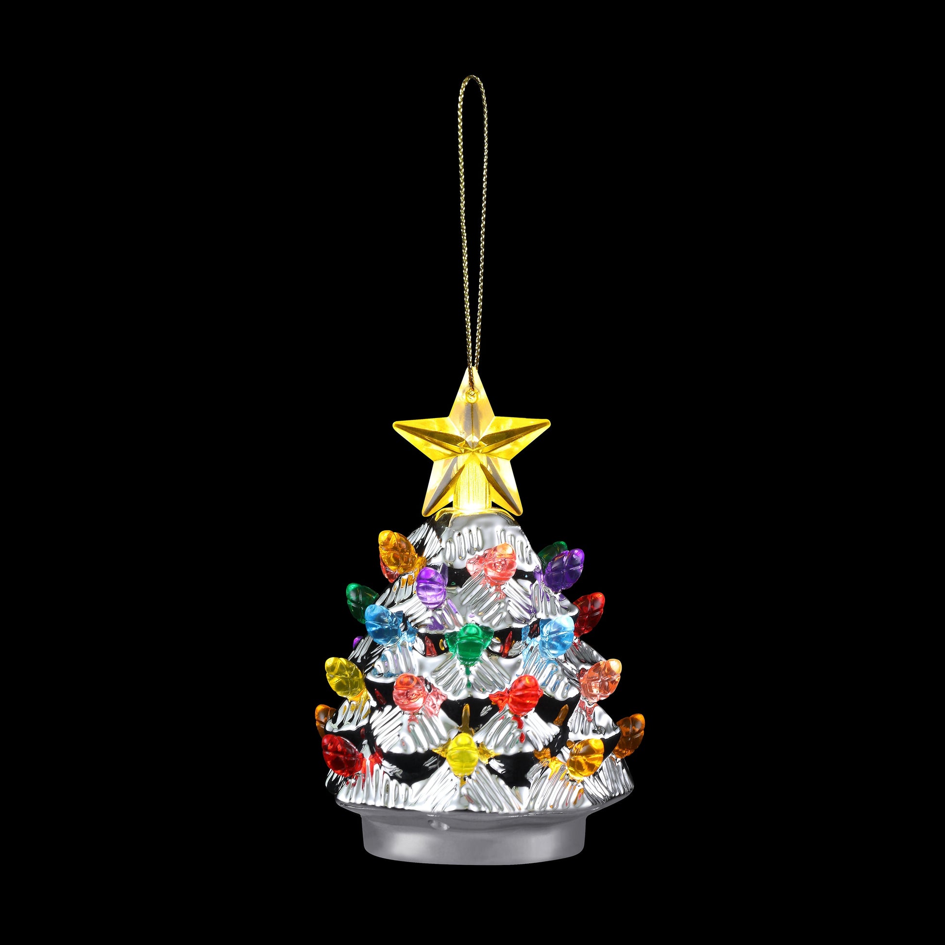 4" Shatterproof Ornament Tree - Silver Electroplated - Mr. Christmas