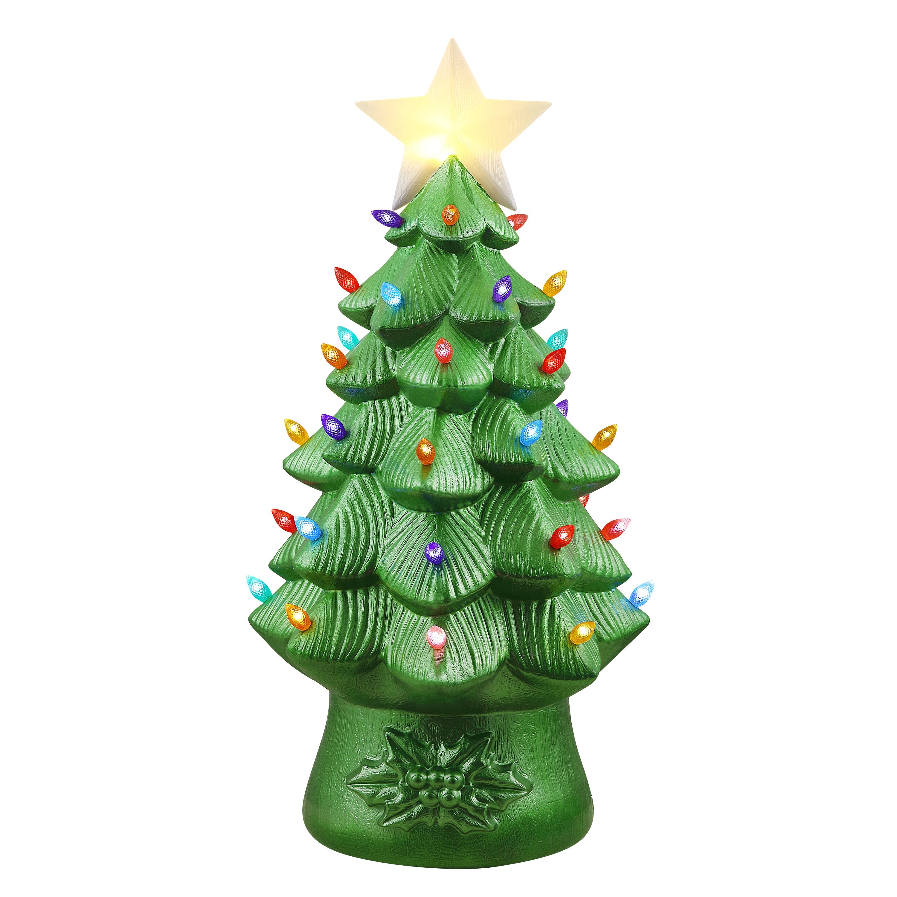 40 in. Blow Mold Nostalgic Round Tree - Metallic - Thumbnail 2