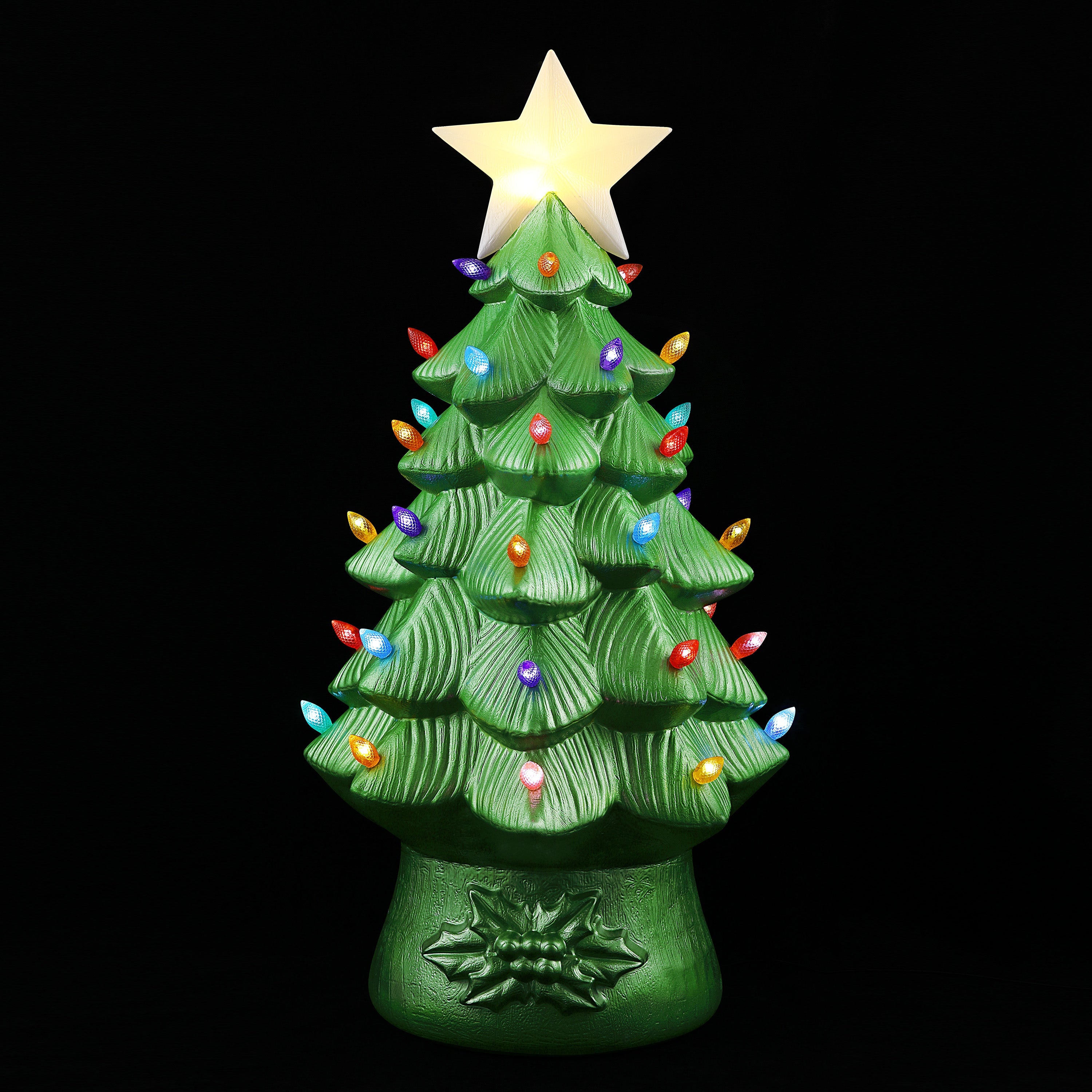 40 in. Blow Mold Nostalgic Round Tree - Metallic - Mr. Christmas