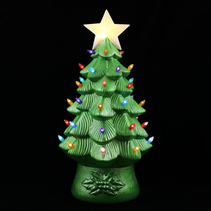 40 in. Blow Mold Nostalgic Round Tree - Metallic - Mr. Christmas