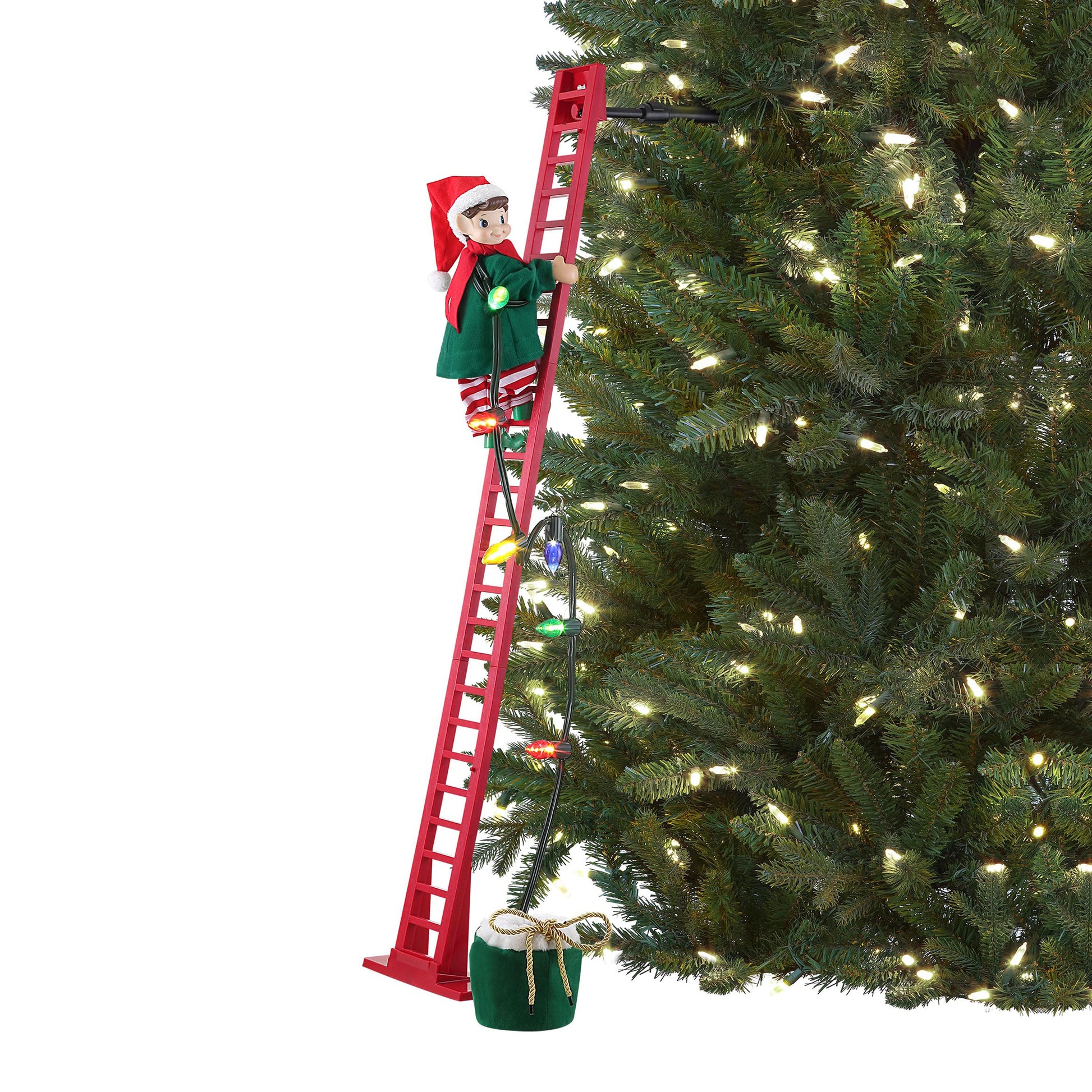 43 in. Animated Ladder Climbing Elf - Mr. Christmas