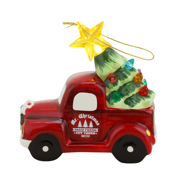 4.5” Nostalgic Ceramic Truck Ornament - Mr. Christmas