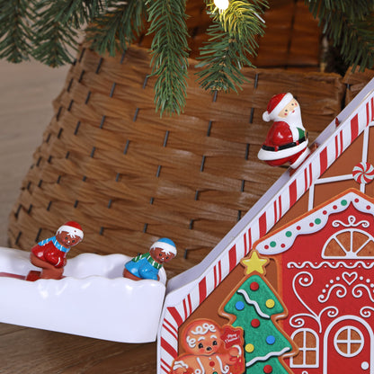 47 in. Animated & Musical Gingerbread Ski Slope - Mr. Christmas