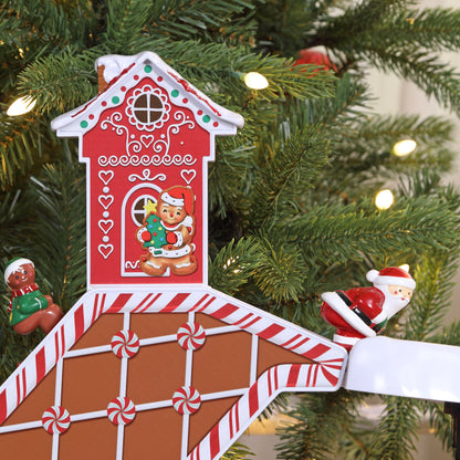 47 in. Animated & Musical Gingerbread Ski Slope - Mr. Christmas