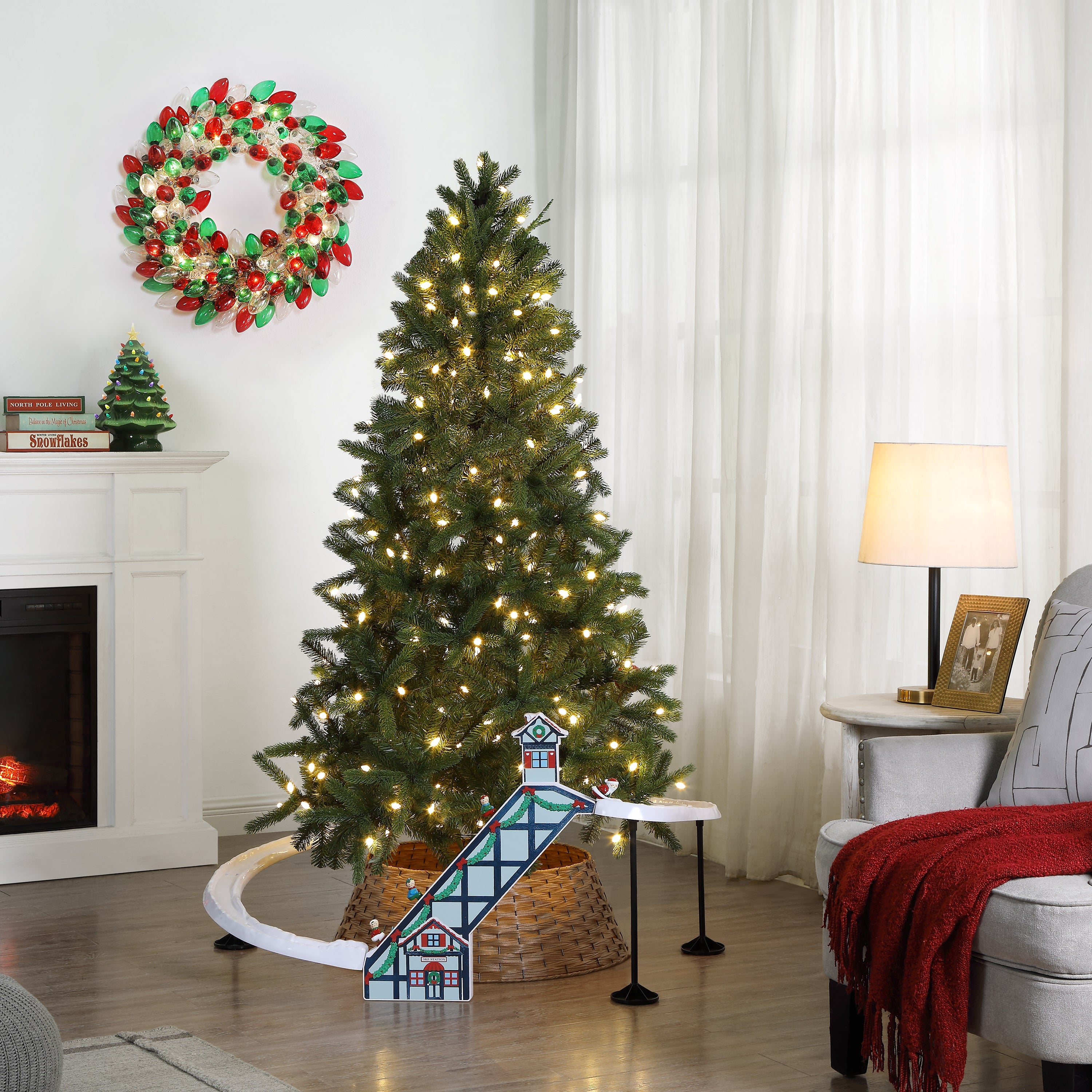 47 in. Animated & Musical Ski Slope Traditional - Mr. Christmas