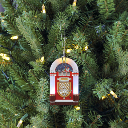 Mini Jukebox Ornament - White