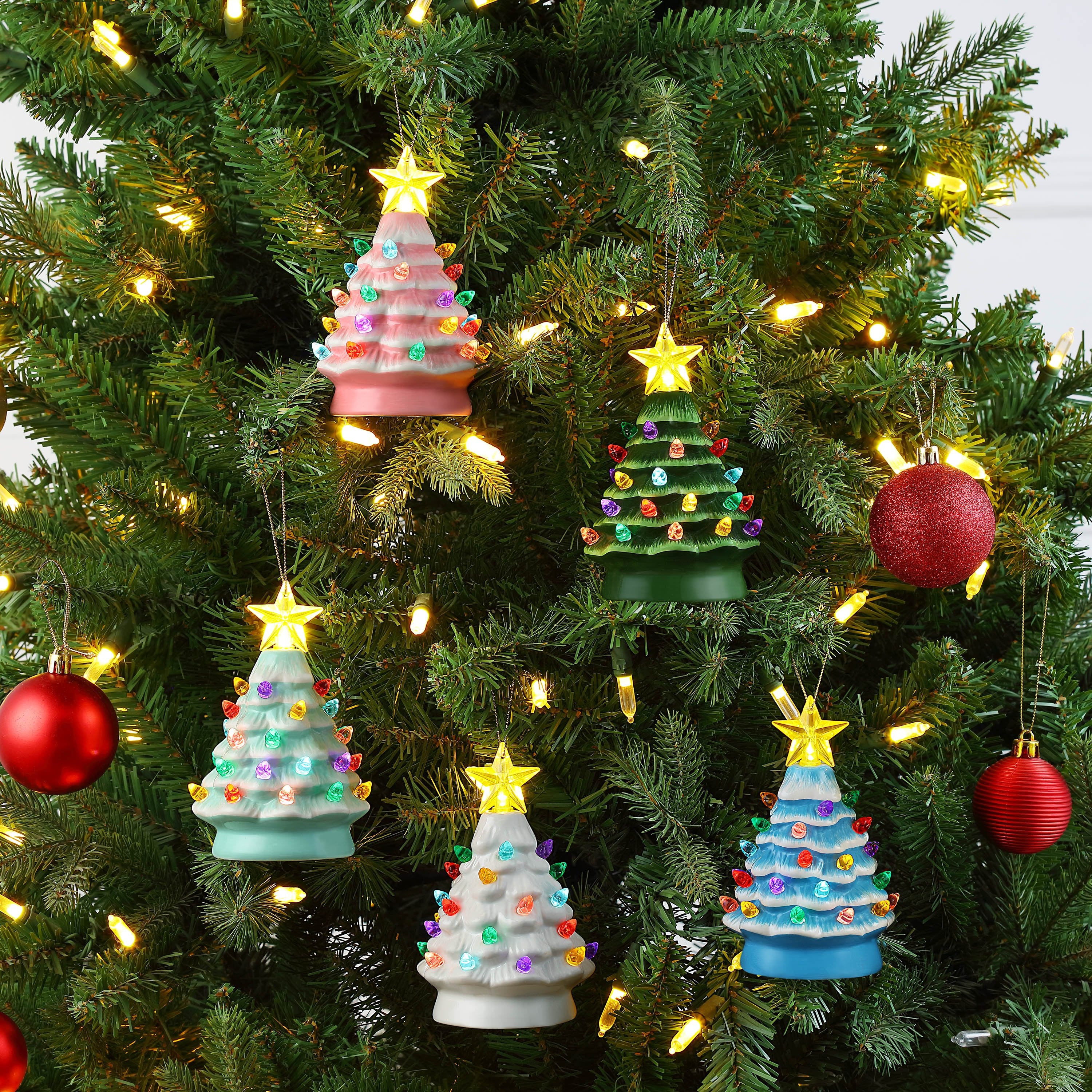5 in. Nostalgic Tree - Pink - Mr. Christmas