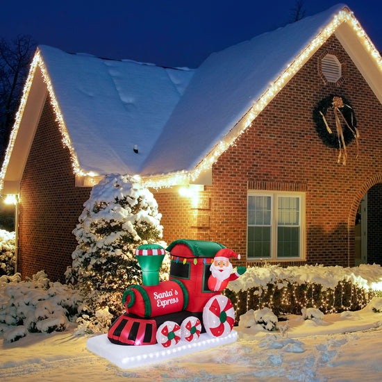 6 ft. Outdoor Lit Inflatable - Santa's Express Train - Mr. Christmas