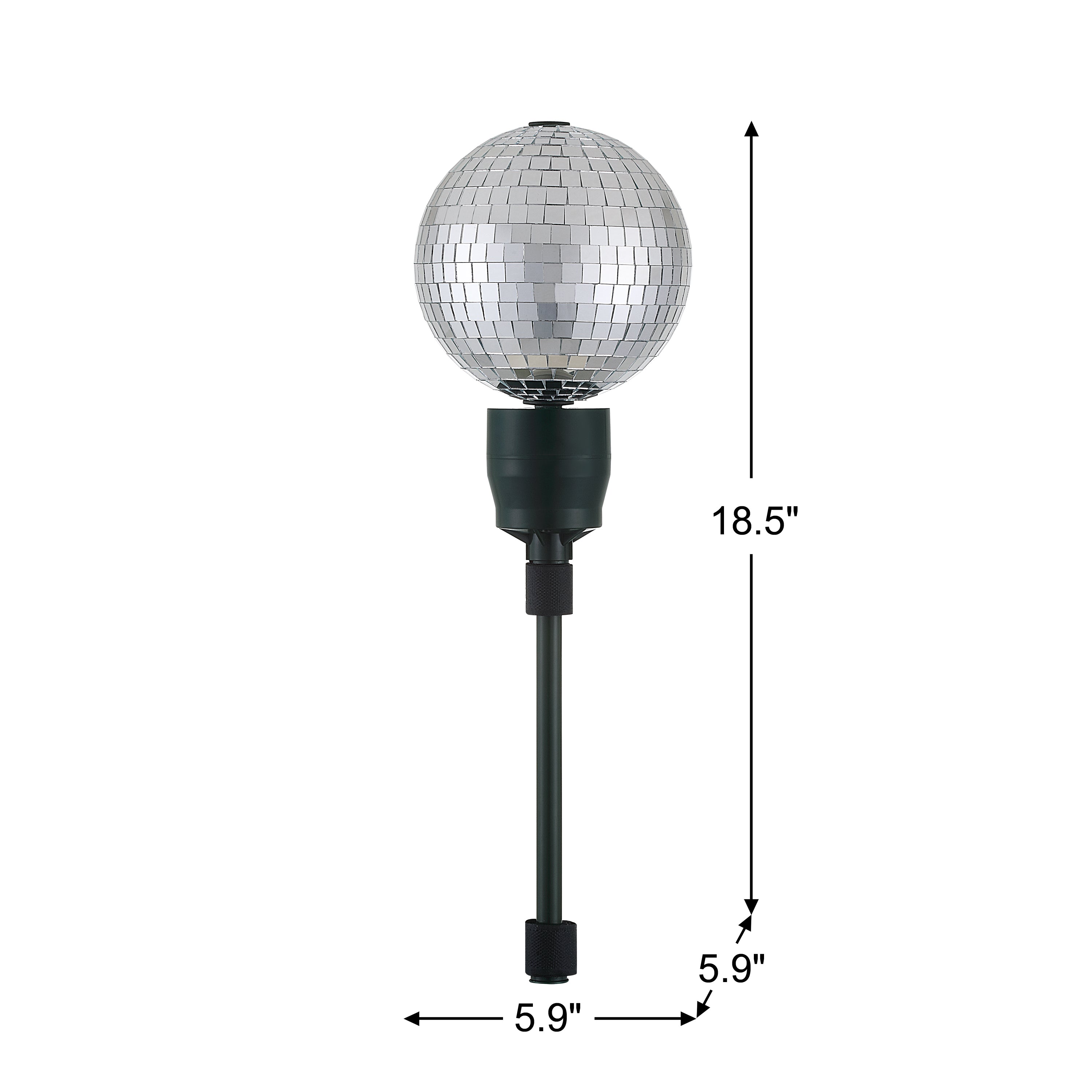 6 in. Animated Disco Ball Tree Topper - Thumbnail 2