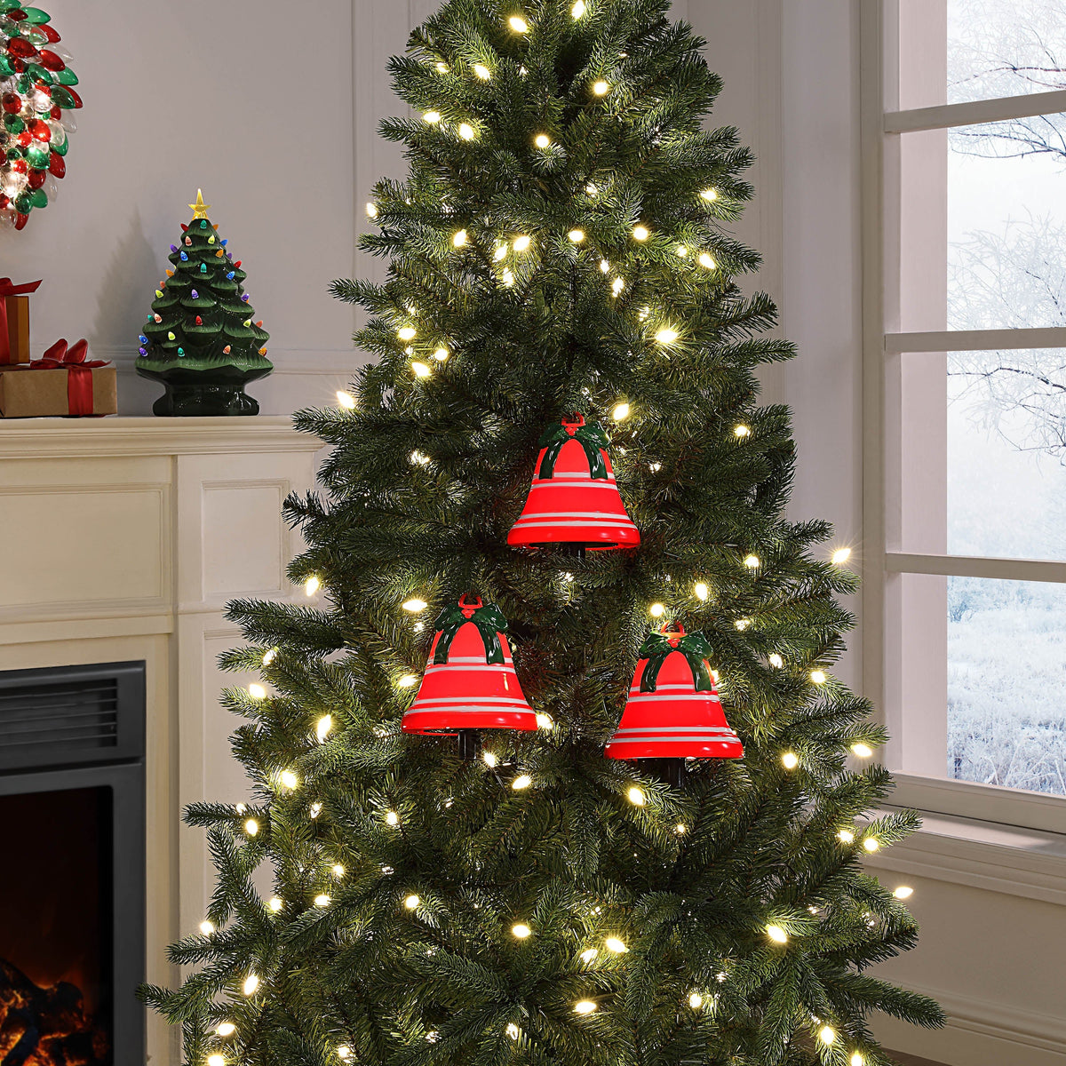 6 in. Set of 3 Musical Blow Mold Bell Pathway Lights - Mr. Christmas
