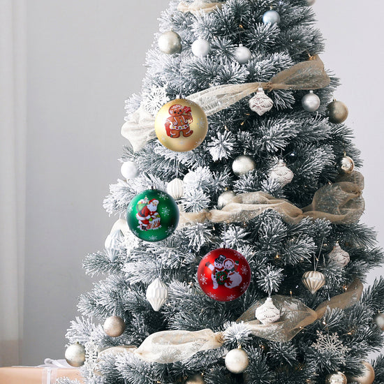 6 in. Set of 3 Shatterproof Ball Ornaments - Mr. Christmas