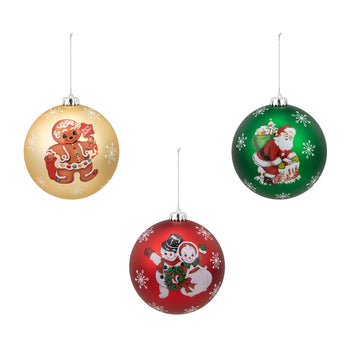 6 in. Set of 3 Shatterproof Ball Ornaments - Mr. Christmas