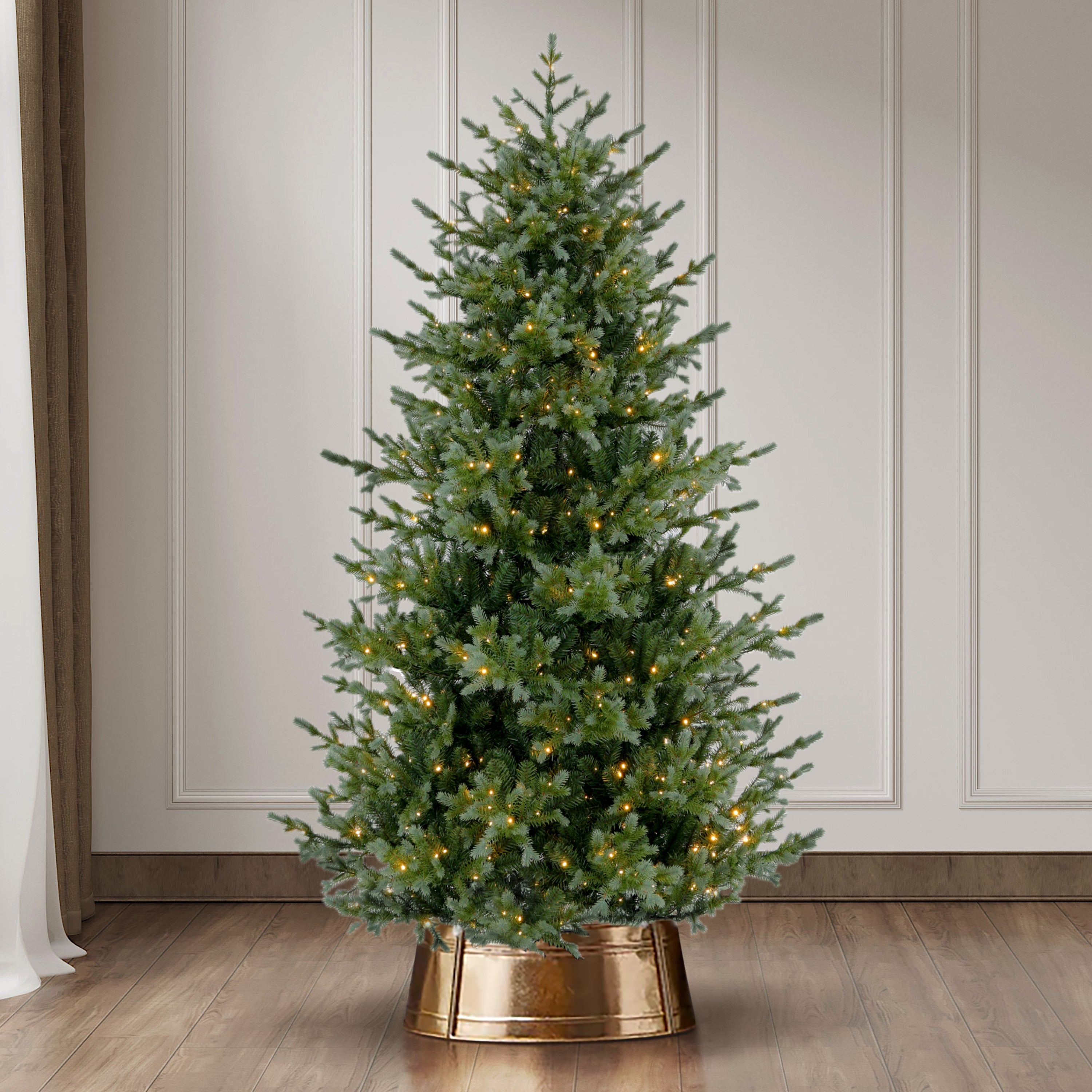 ✳︎new arrival✳︎christmas treeクリスマスツリー 6 ft. Pre-lit Bent Top Fir Artificial Christmas Tree Santa Hat