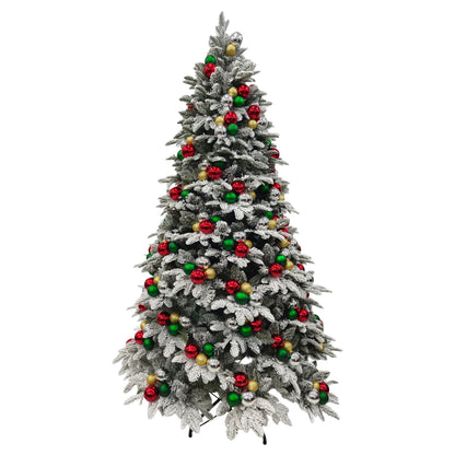 7.5 ft. Pre-Decorated Artificial Tree - Red and Green - Mr. Christmas