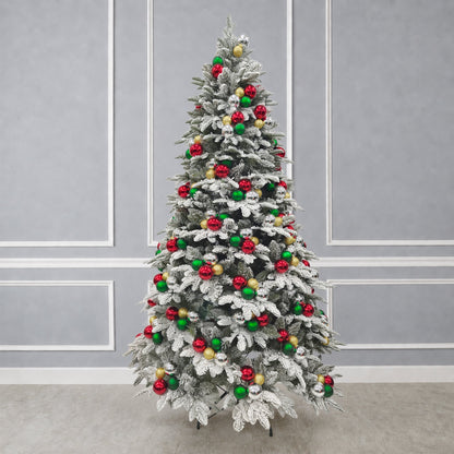 7.5 ft. Pre-Decorated Artificial Tree - Red and Green - Mr. Christmas