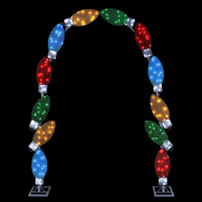 8 ft. Illuminated Tinsel C9 Bulb Arch - Mr. Christmas