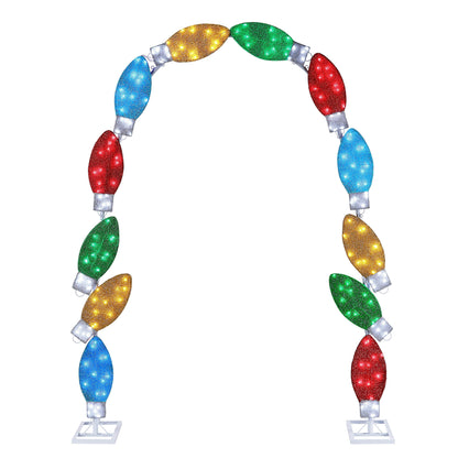 8 ft. Illuminated Tinsel C9 Bulb Arch - Mr. Christmas