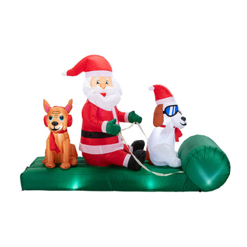 8 ft. Outdoor Lit Inflatable - Santa's Dog Sled - Mr. Christmas