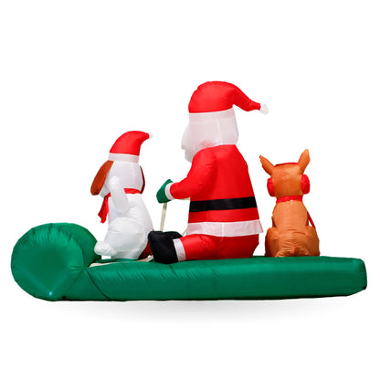 8 ft. Outdoor Lit Inflatable - Santa's Dog Sled - Mr. Christmas