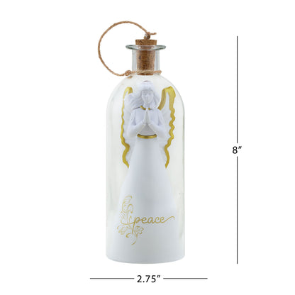 8 in. Message in a Bottle Angel - Peace - Mr. Christmas