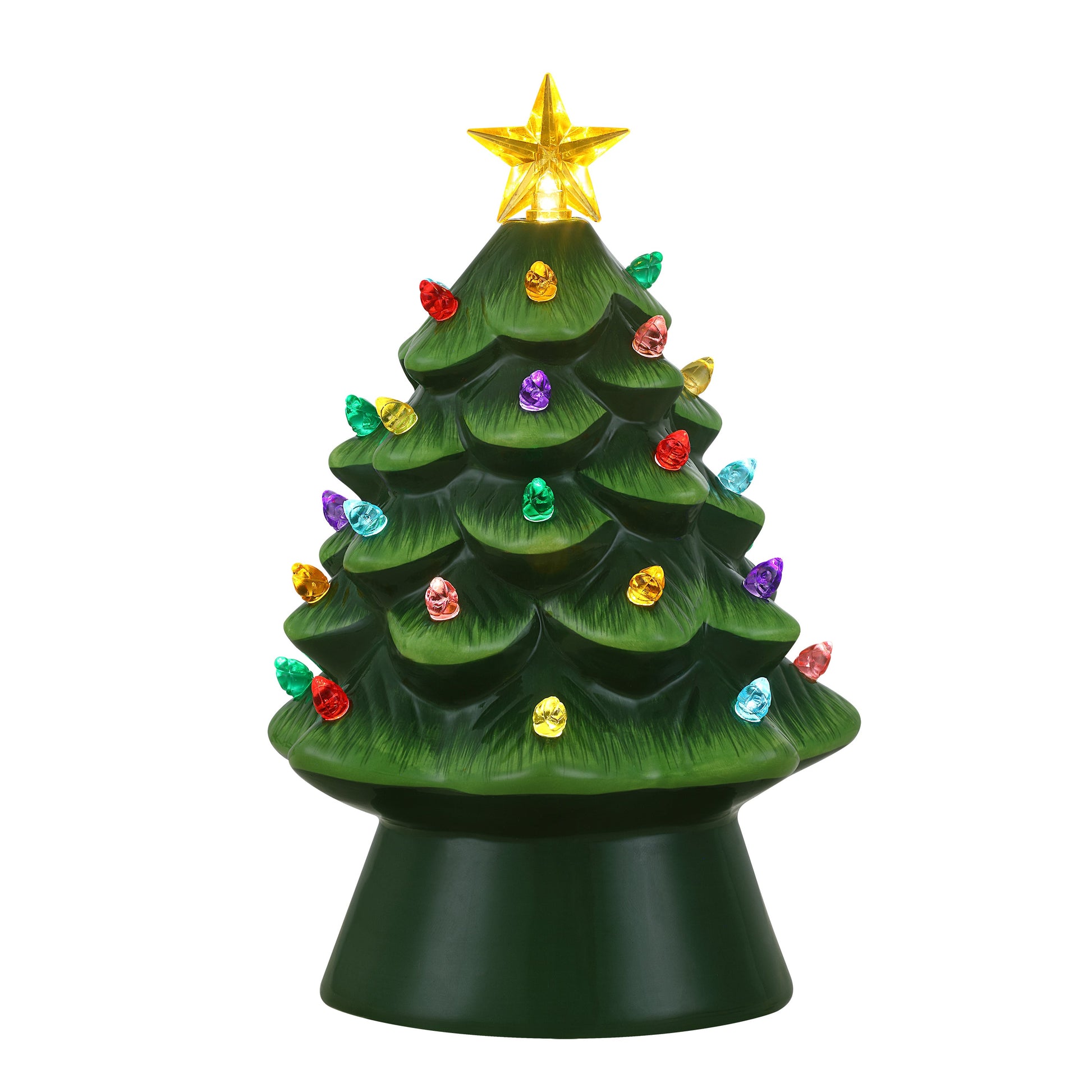 8 in. Nostalgic Ceramic Tree - Green - Mr. Christmas