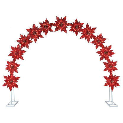 8.5 ft. Twinkling LED Poinsettia Arch - Mr. Christmas