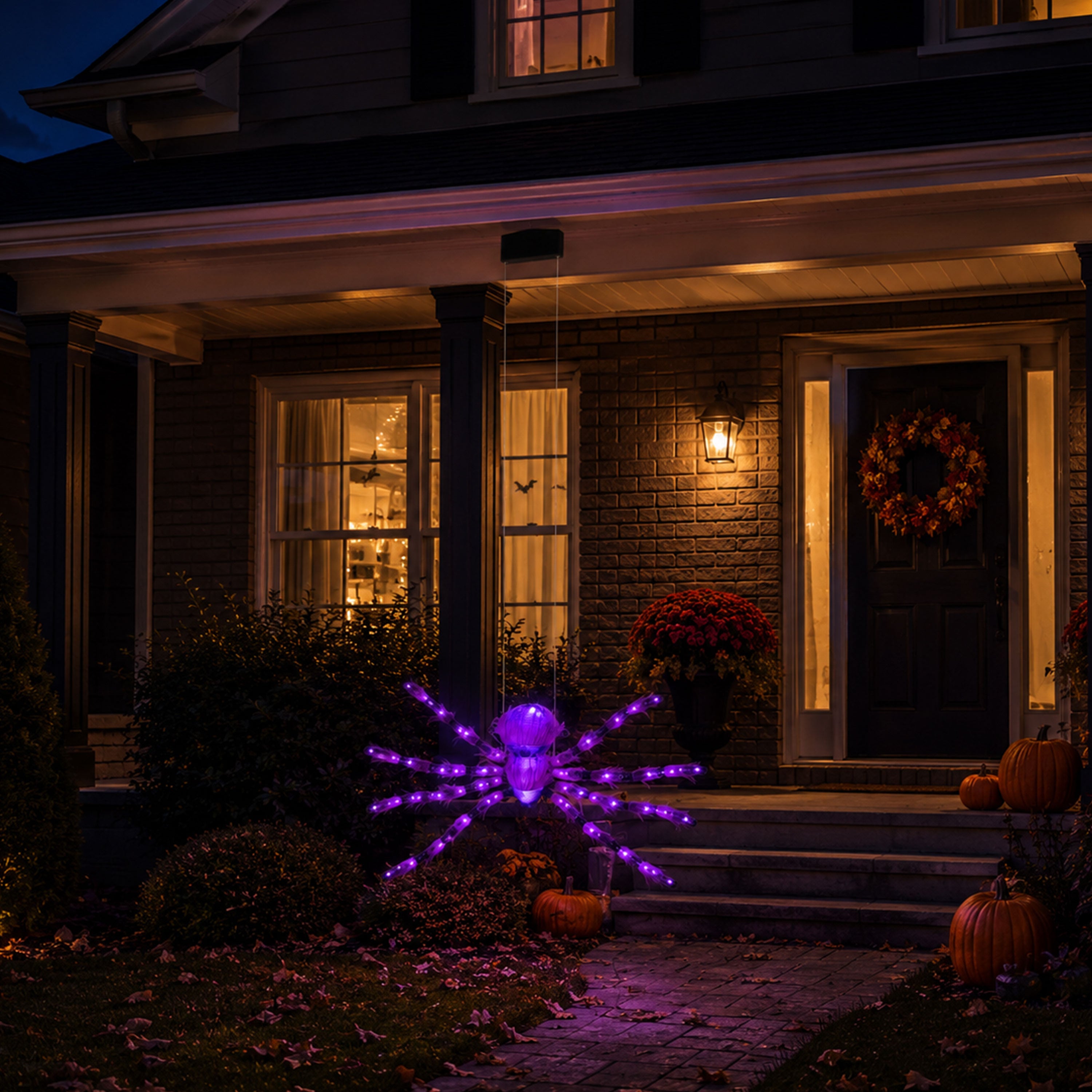 9 ft. Animated Outdoor Halloween Climbing Spider - Mr. Christmas