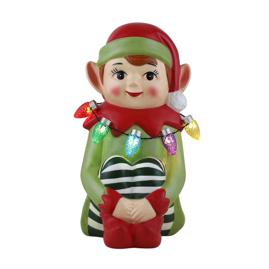 9 in. Nostalgic Ceramic Figure - Elf - Mr. Christmas