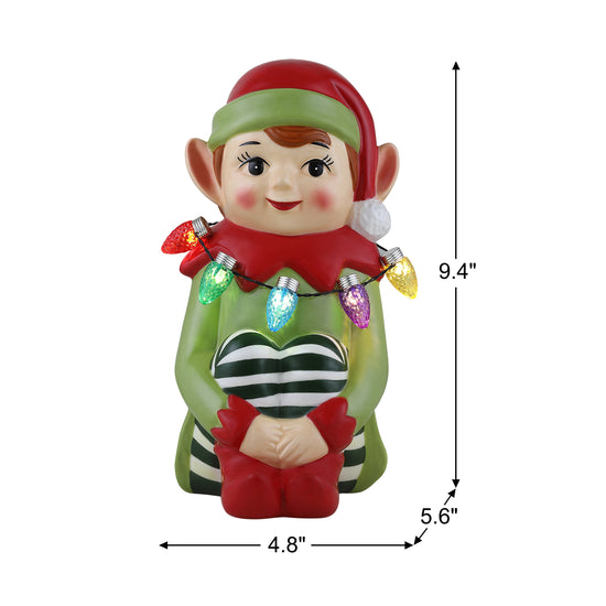 9 in. Nostalgic Ceramic Figure - Elf - Mr. Christmas