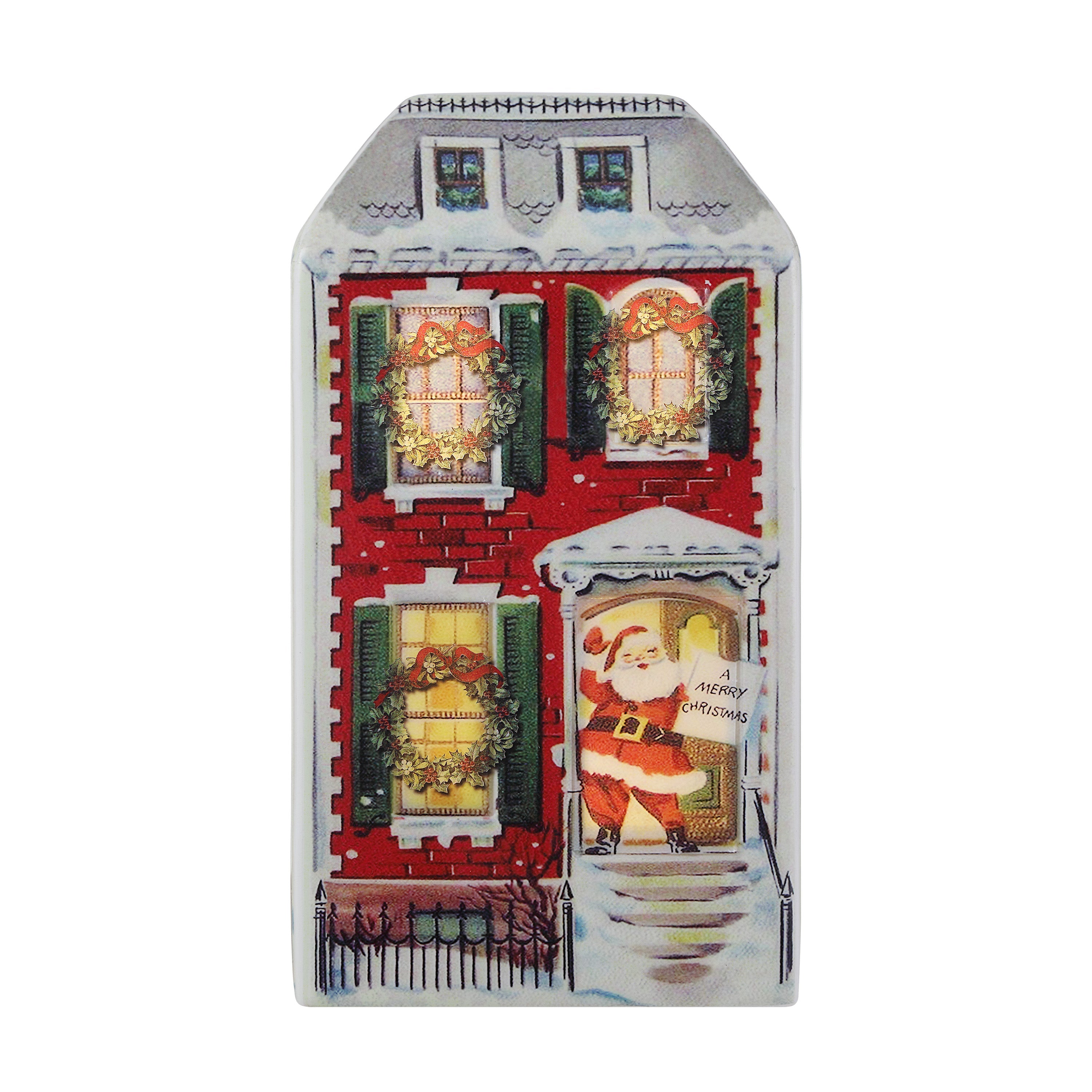 9 in. Vintage Ceramic Village - Red House - Mr. Christmas