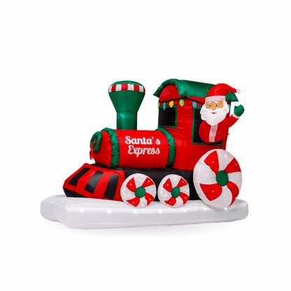 6 ft. Outdoor Lit Inflatable - Santa's Express Train