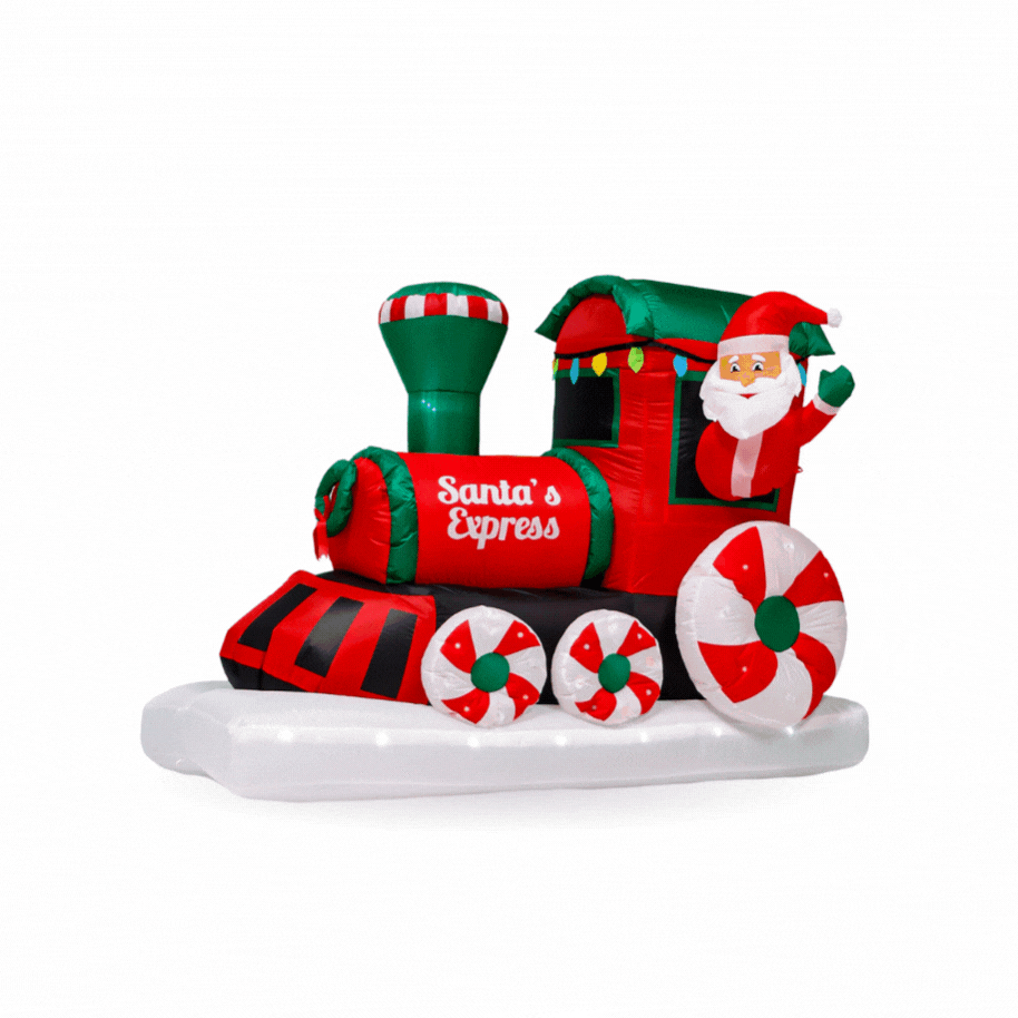 6 ft. Outdoor Lit Inflatable - Santa's Express Train