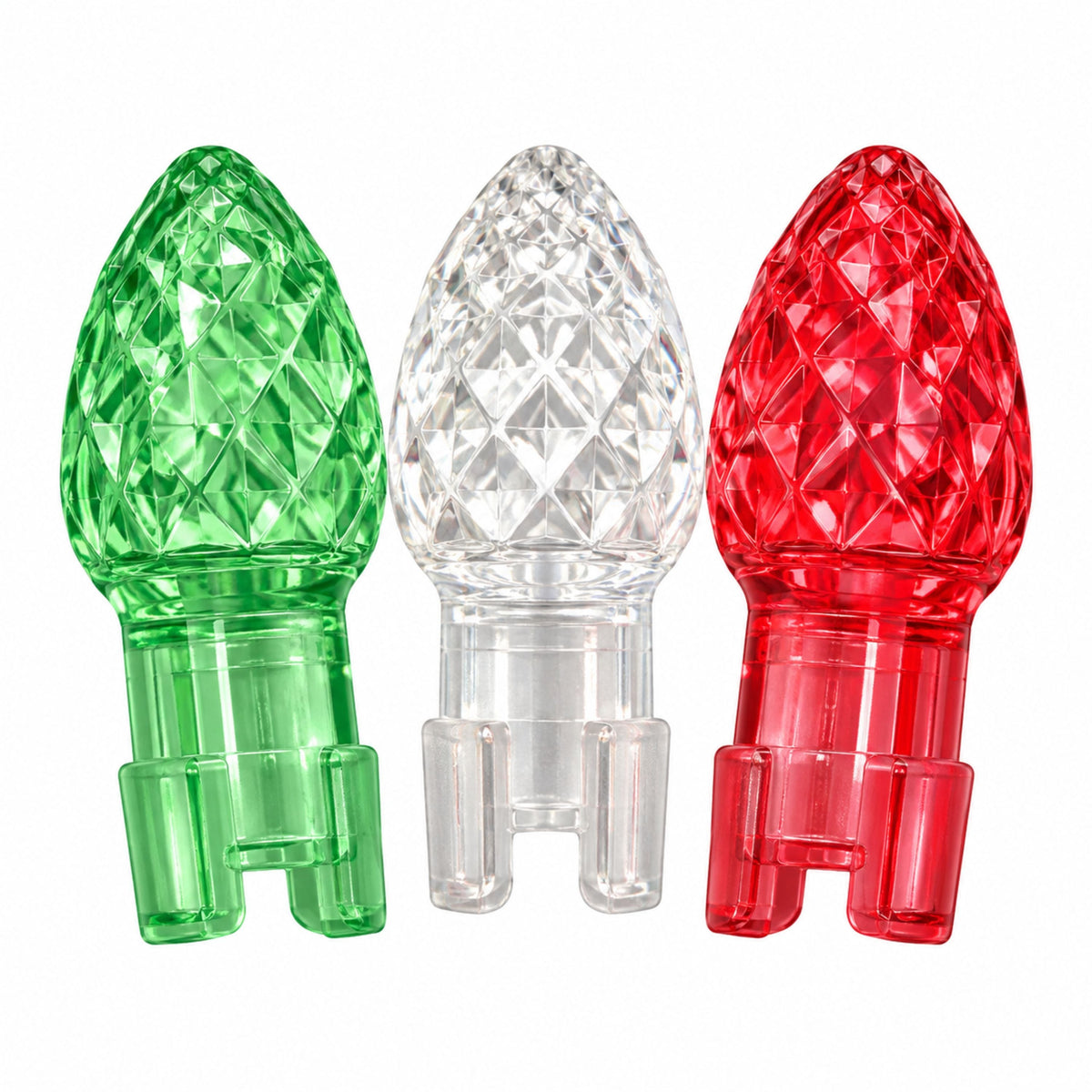 Bulbs for 22489 Candy Cane Tree-Pastel Trees ( 25 pcs each of Green/Pink/Clear) - Mr. Christmas