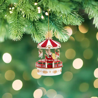 Mini Carnival Music Box - Carousel with White Base - Mr. Christmas
