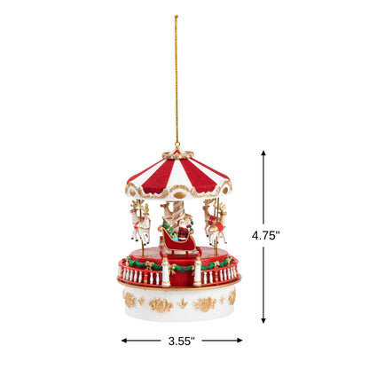 Mini Carnival Music Box - Carousel with White Base - Mr. Christmas