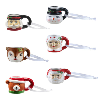 Mini Christmas Mug Ornaments Assortment - Mr. Christmas