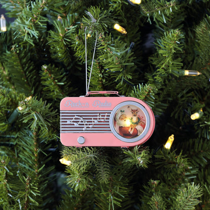 Mini Radio Ornament - Pink - Mr. Christmas