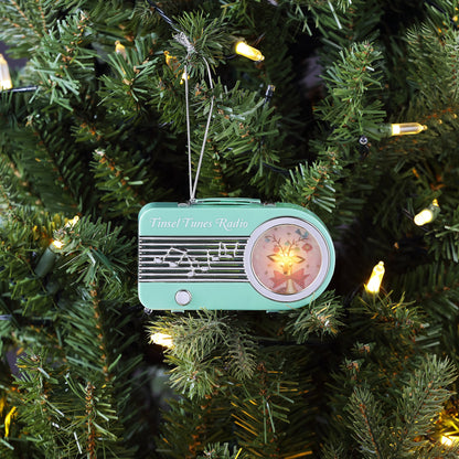 Mini Radio Ornament - Teal - Mr. Christmas
