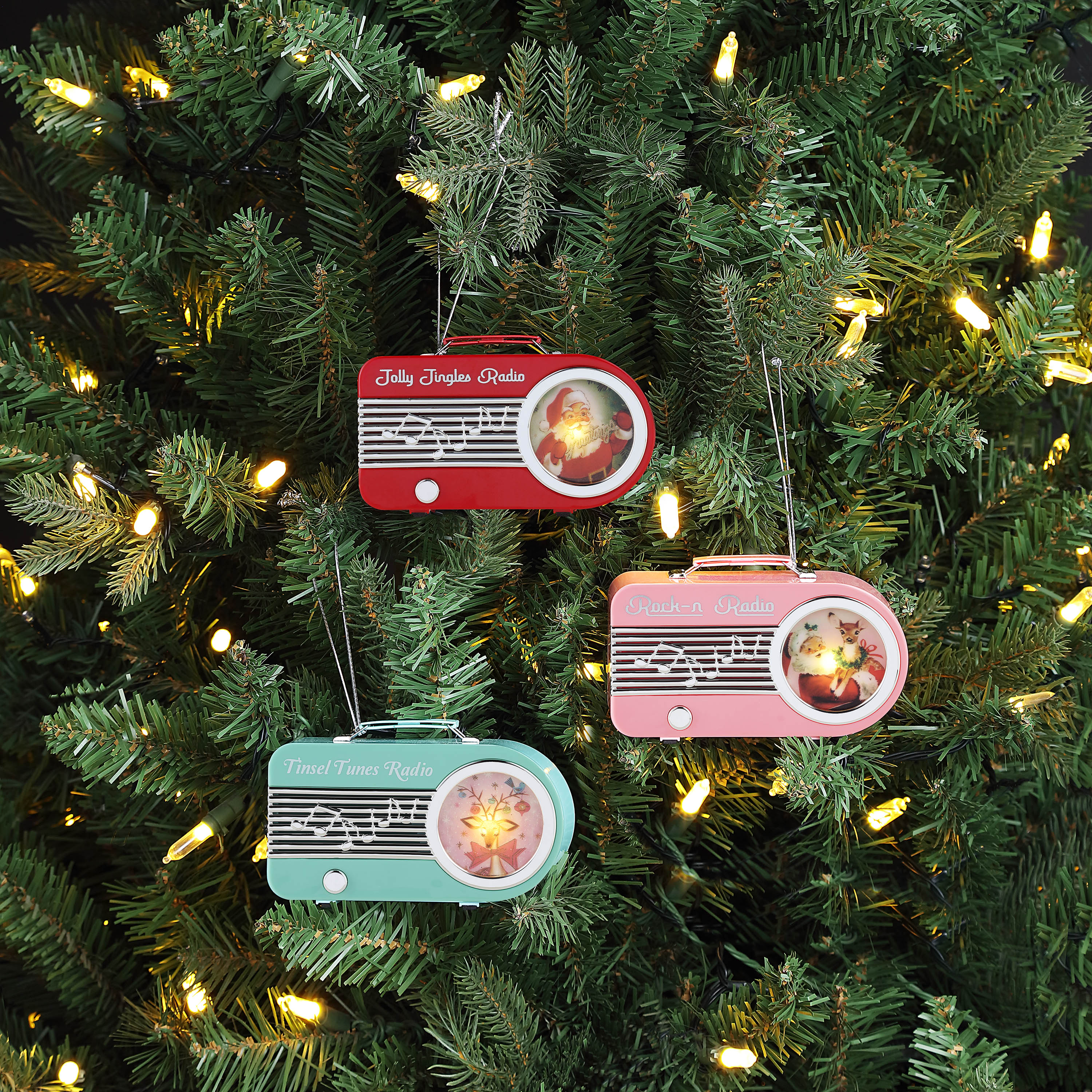 Mini Radio Ornaments Assortment - Mr. Christmas